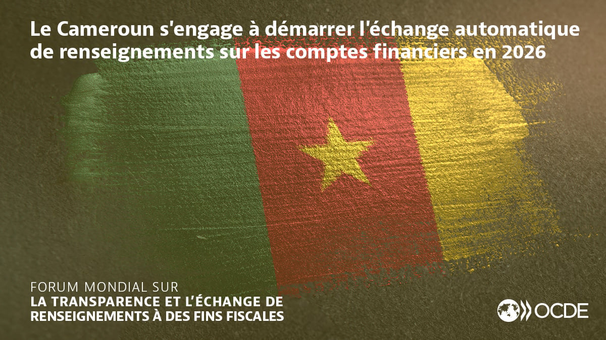 Le Cameroun s'engage à démarrer l'échange automatique de renseignements sur les comptes financiers en 2026